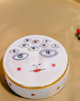 Spitfire Girl. Moon Pie Ceramic Trinket Box