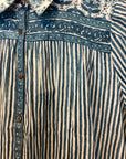 Maria Shirt - Mediterranean Stripes Blue Ink