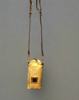 Virna. Phone Case. Gold laminated leather. X0029 F1902.