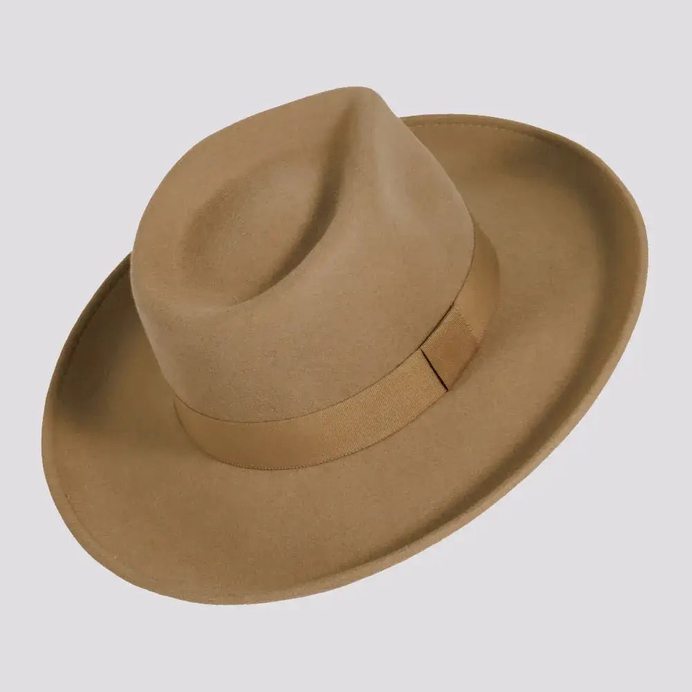 Crushable Wool Felt Teardrop Fedora Hat - Style Oakley