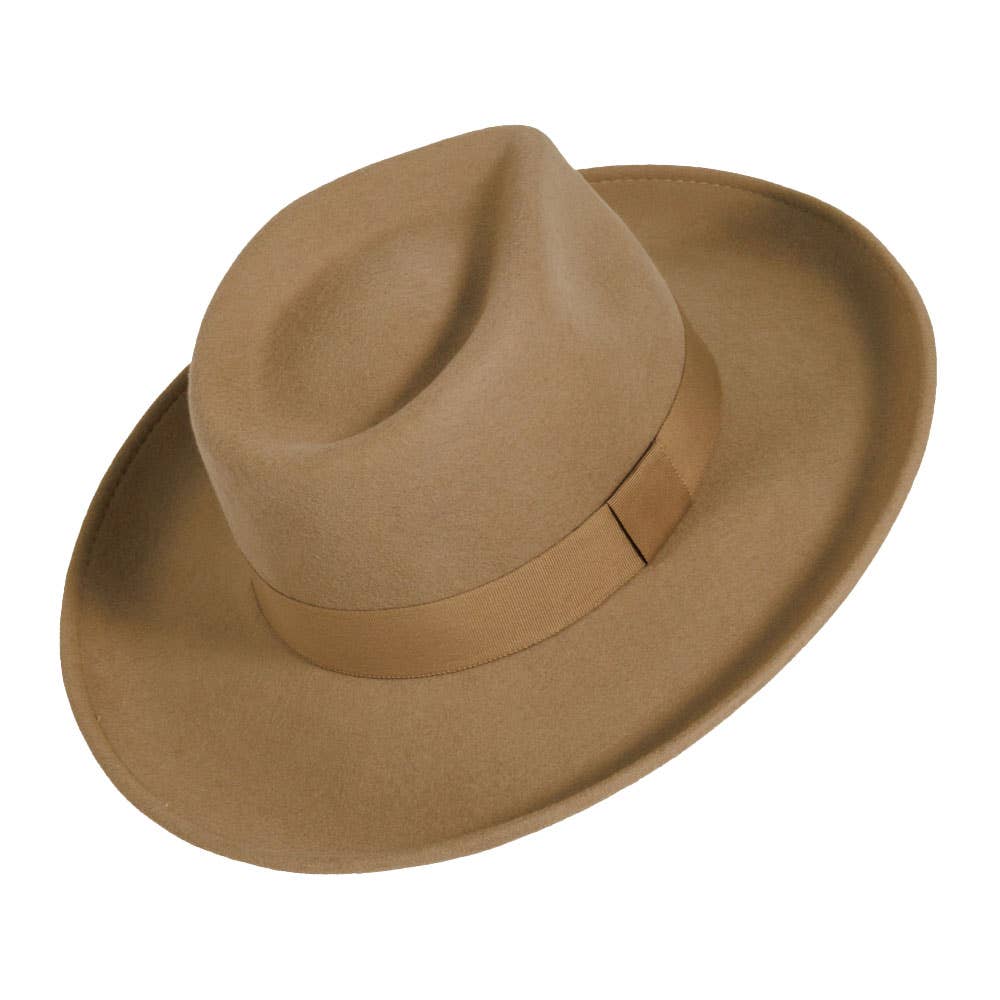 Crushable Wool Felt Teardrop Fedora Hat - Style Oakley