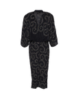 Juno Silk Dress - Vintage Sparkling Black. L/XL