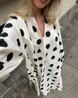 Lara Dress, Black Dot One-size