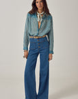 Maria Shirt - Mediterranean Stripes Blue Ink