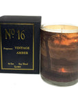 Spitfire Girl. No 16 Vintage Amber Wood Wrapped Candle