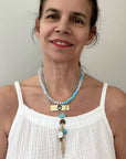 Sandrine France .Bleu Necklace. N240338