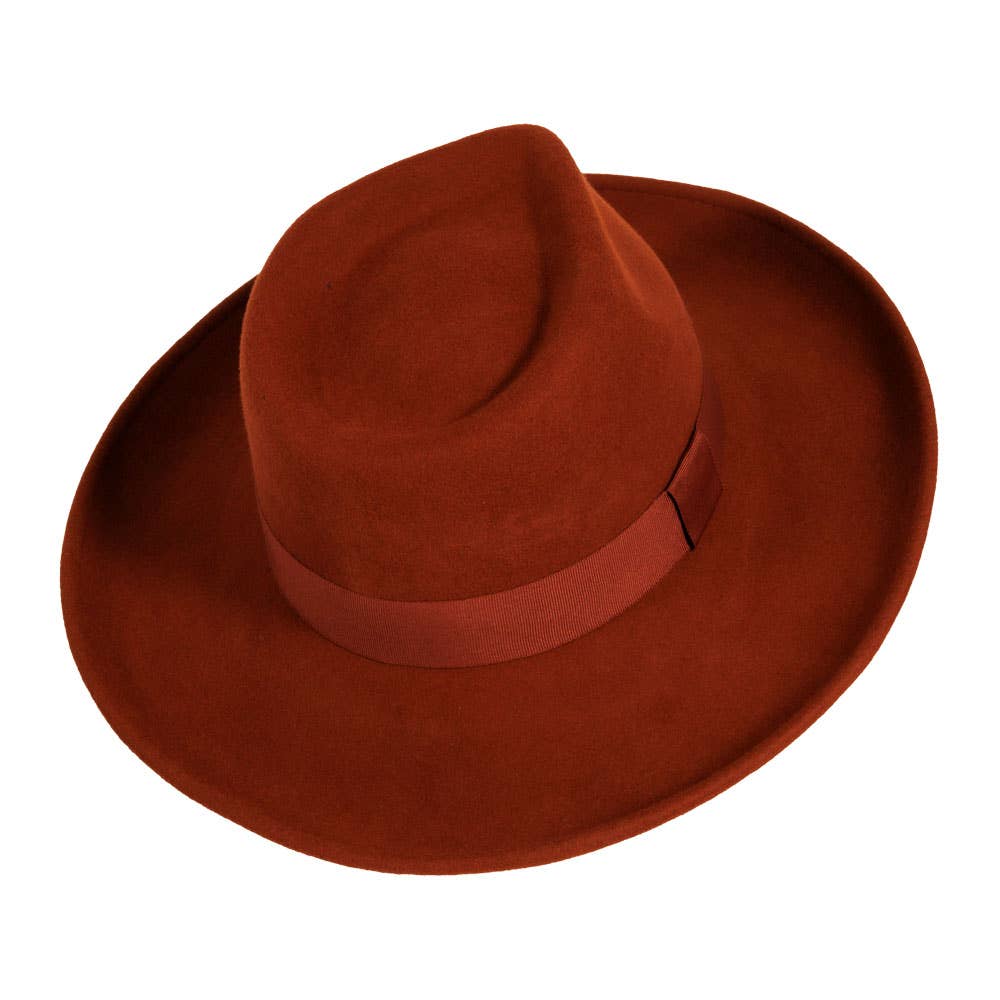 Crushable Wool Felt Teardrop Fedora Hat - Style Oakley