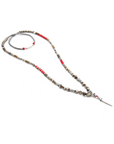 Mohawk halskjede - Rød & Sølvbelagt