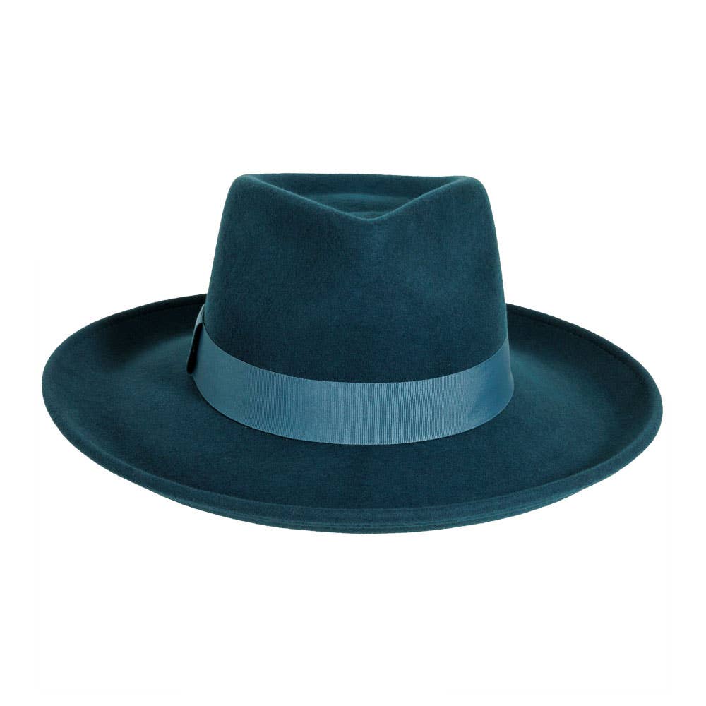 Crushable Wool Felt Teardrop Fedora Hat - Style Oakley