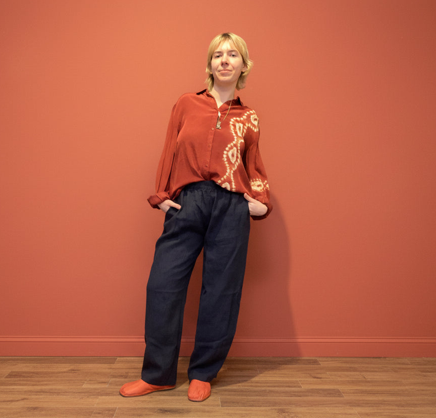 THING-dk. Linen Pants. Color: Navy (7140)