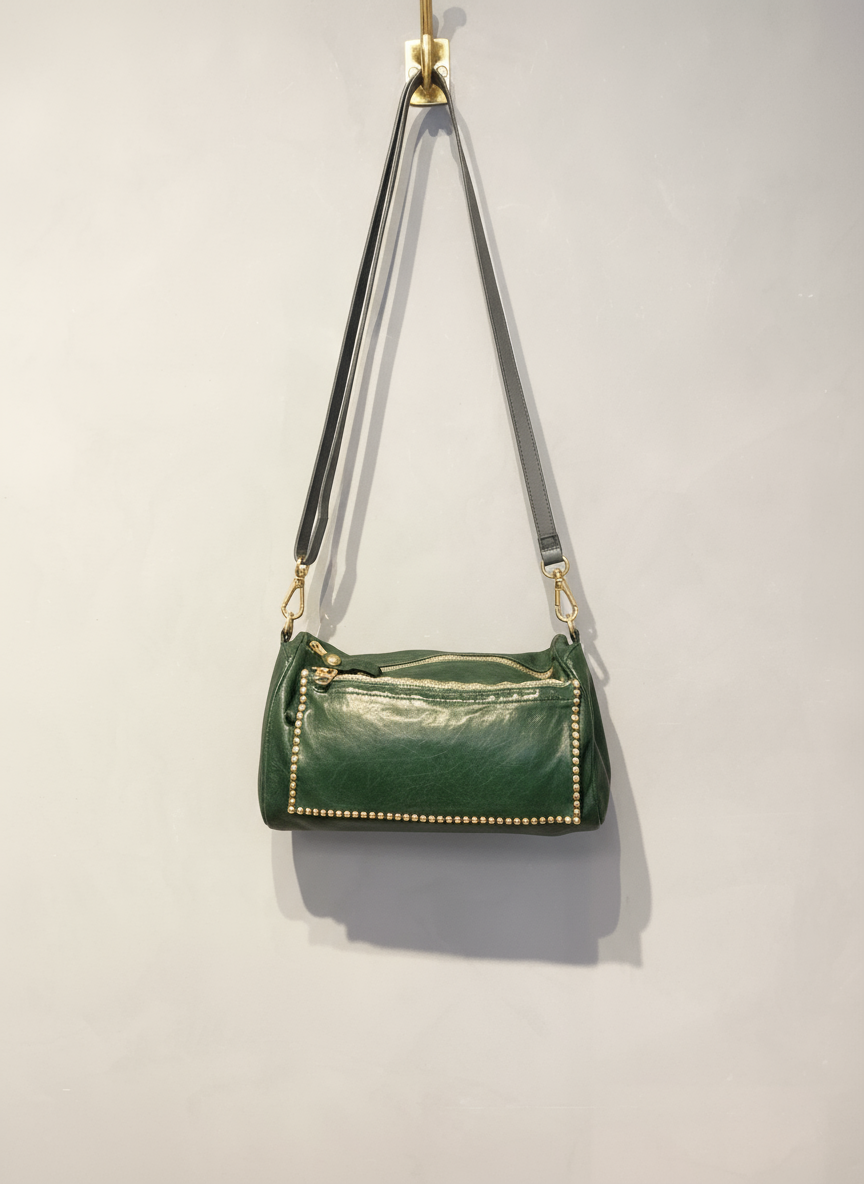 EMMA Crossbody Leather Bag. Green X0007 C2505.