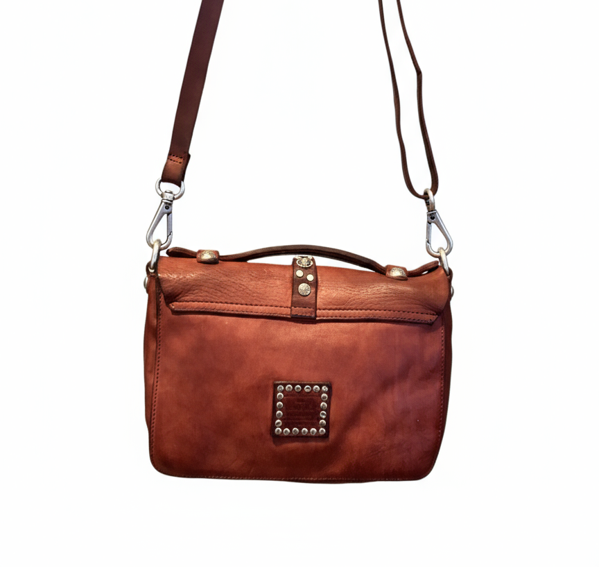 PORZIA Crossbody. Cow Leather. Strass/Fiori. Burgundy X2876 C4036.