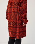UKR.Knitted Women's Cardigan, Ruta Brick
