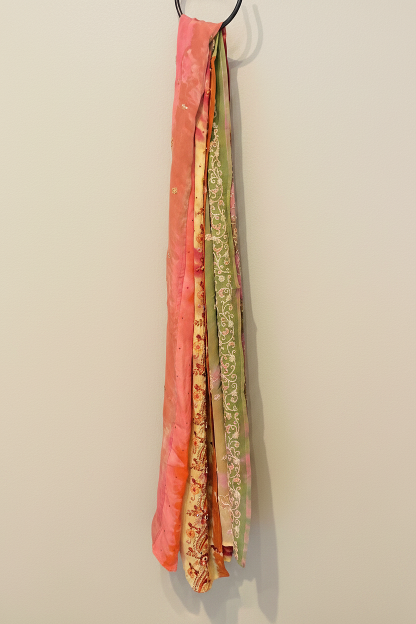 Silk Long Scarf- 100 x 220 cm. No. 91