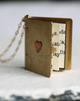 Love Story Book Locket Necklace