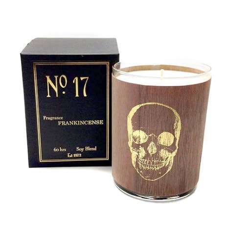 Spitfire Girl.No 17 Gold Skull Frankincense Candle