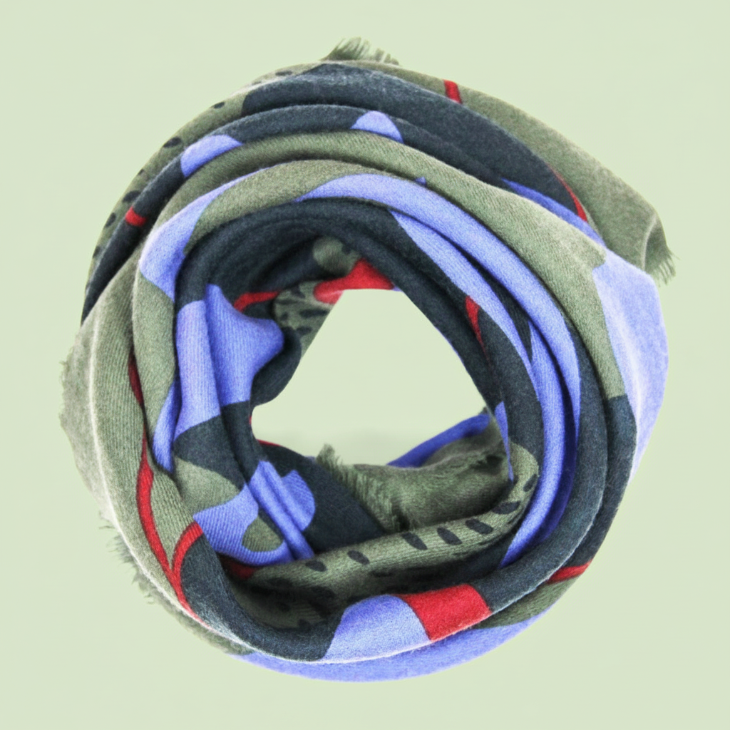 LES BELLE VAGABONDES.Abyss Purple Wool Square