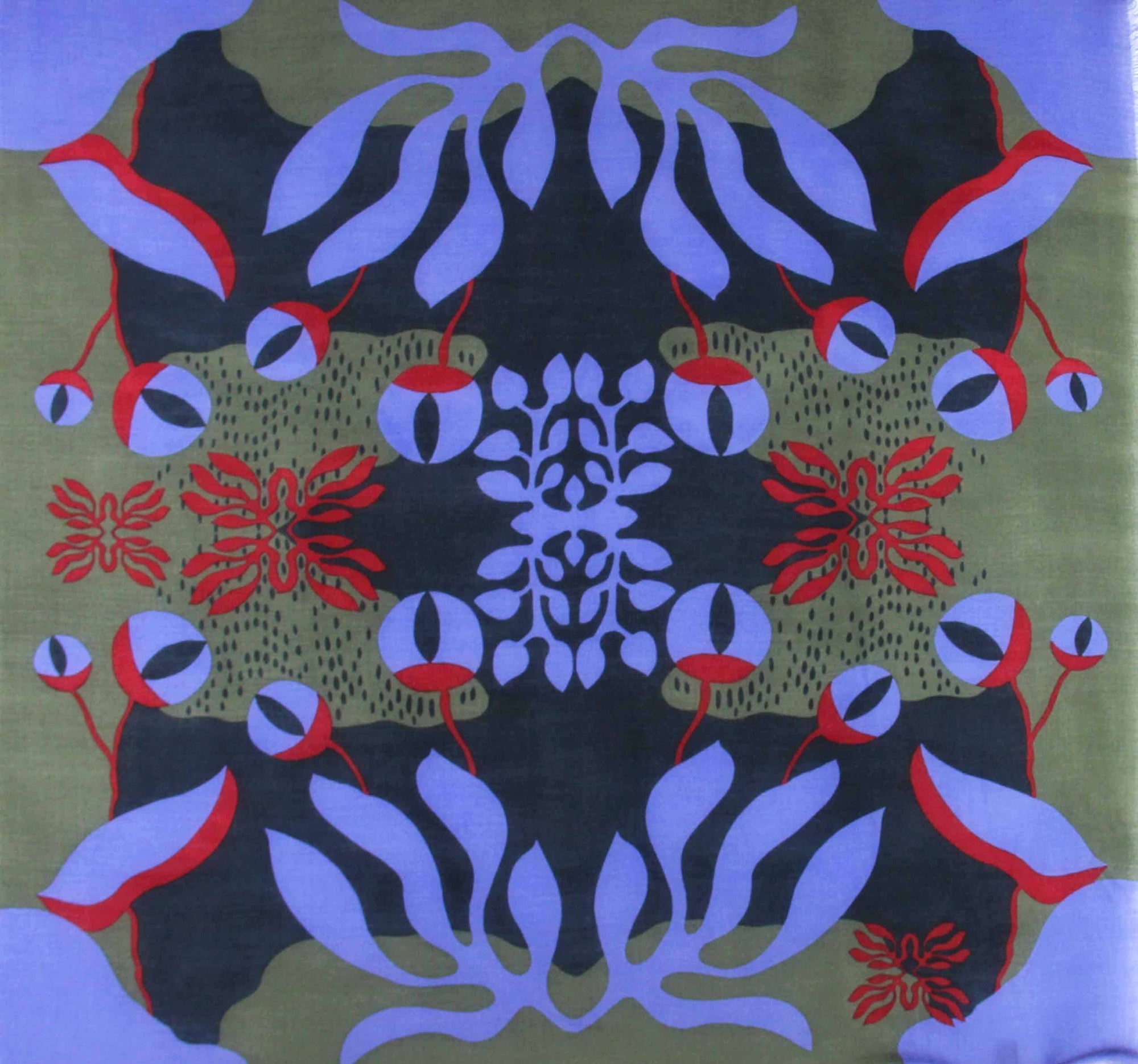 LES BELLE VAGABONDES.Abyss Purple Wool Square