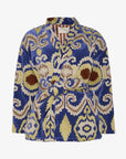 Benola Velvet Suzani Jacket - Victorian Blue, One-size
