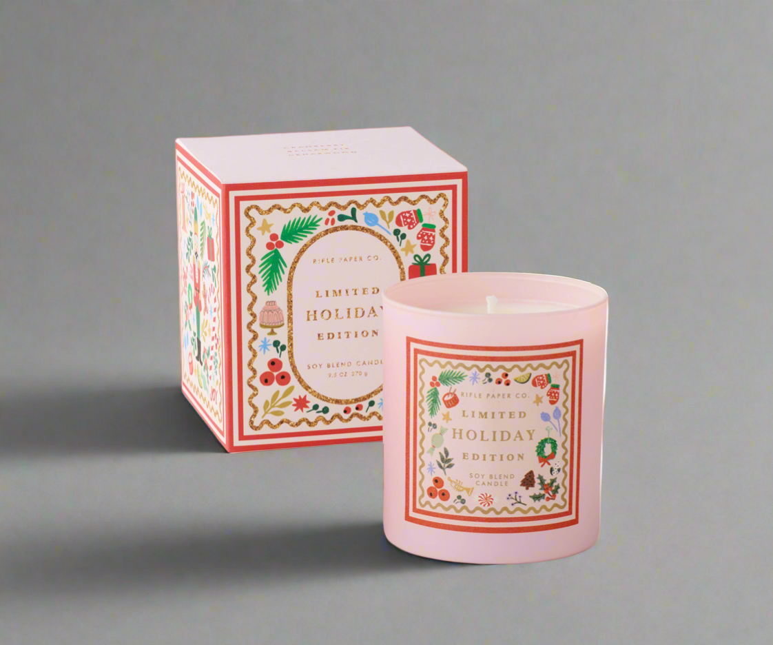 Rifle Paper Co.Holly Jolly Nutcracker Holiday 9oz Glass Candle