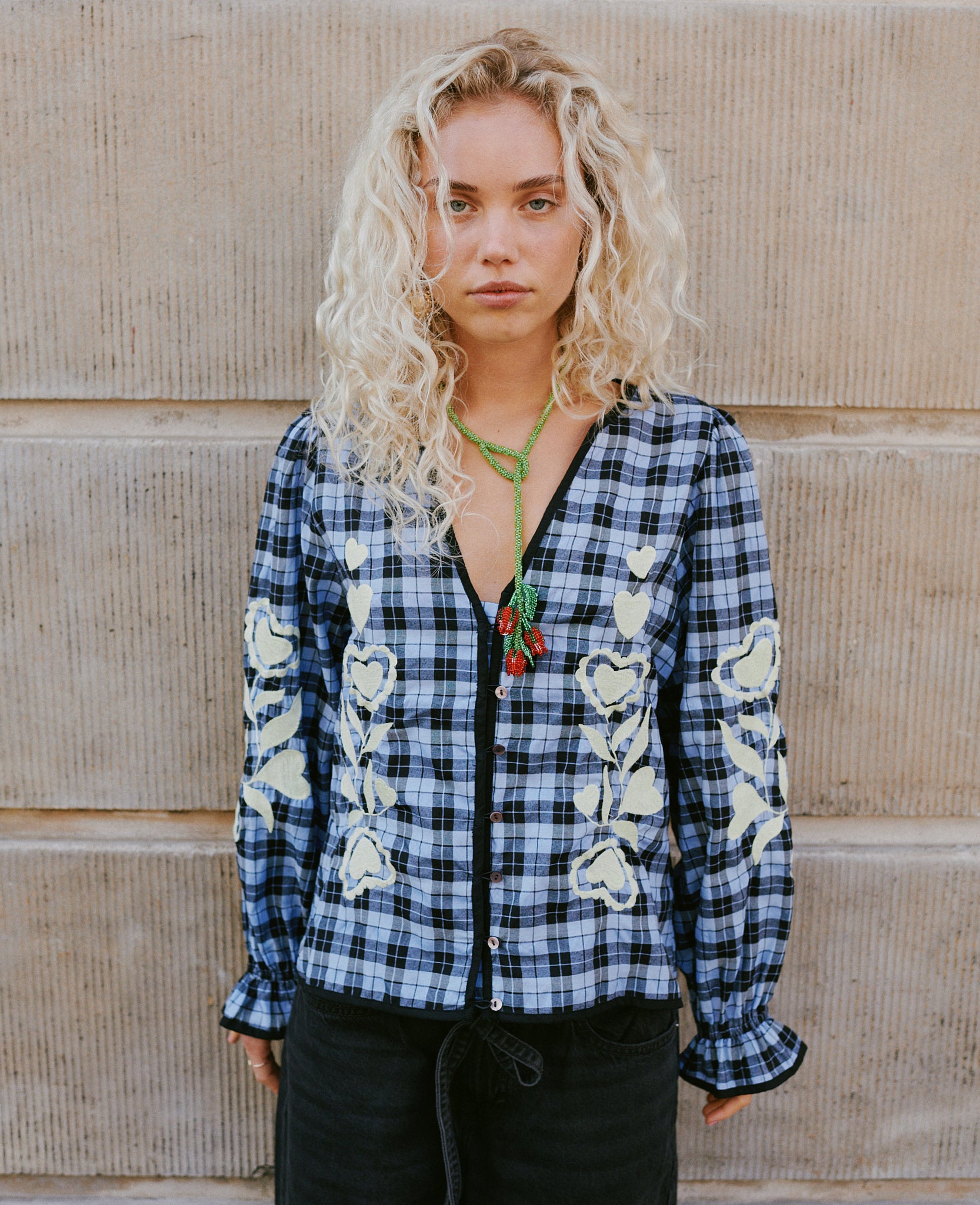 Fran Top, Blue Checks
