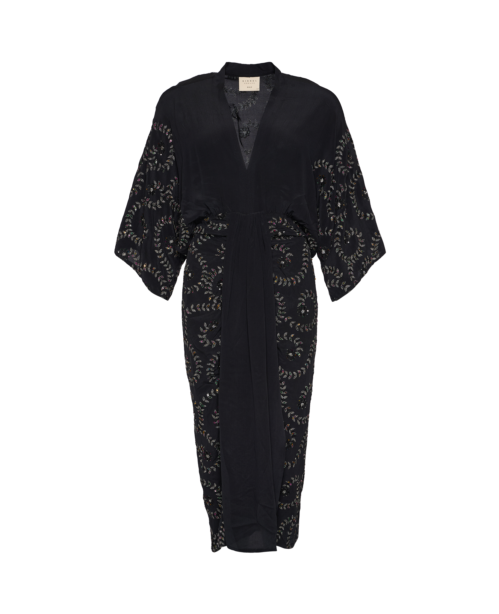 Juno Silk Dress - Vintage Sparkling Black S/M