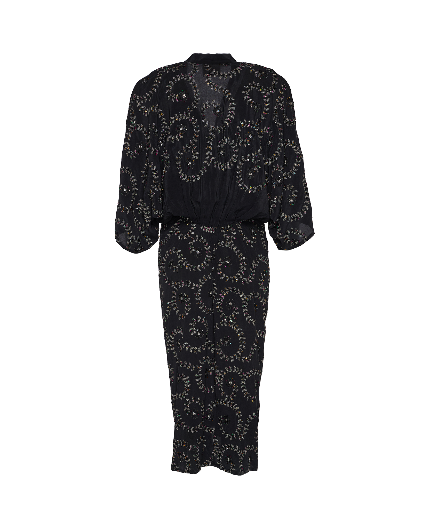 Juno Silk Dress - Vintage Sparkling Black S/M