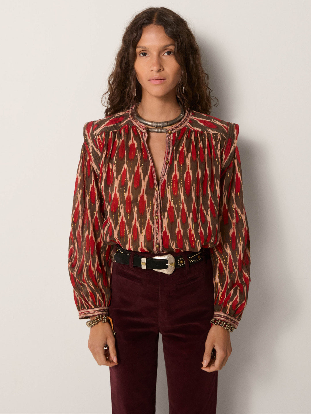 Etta Blouse - Bonfire Volcano