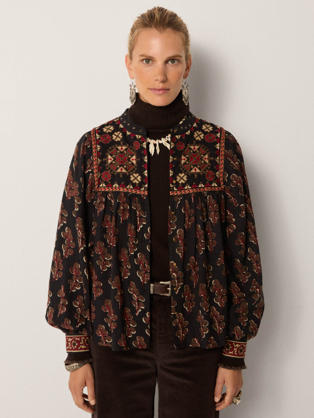 Scarlet Blouse - Cocora Black Coffee