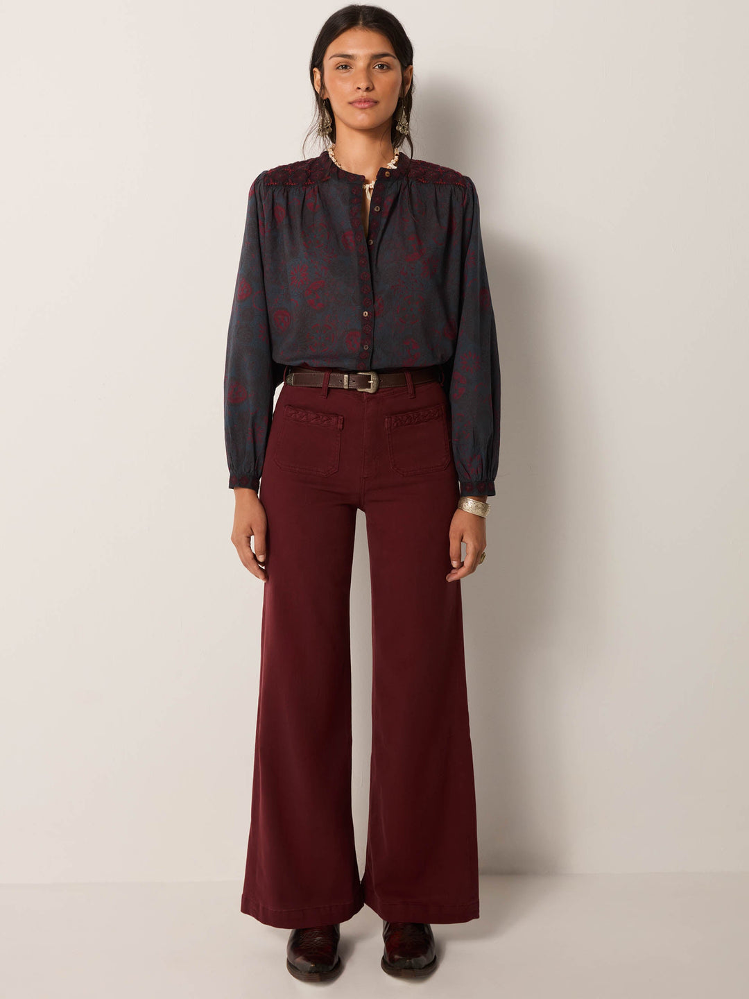 Charlotte Blouse - Medusa Deep Blue