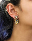 Gold Flower Earrings Gold Totem Set, Althea