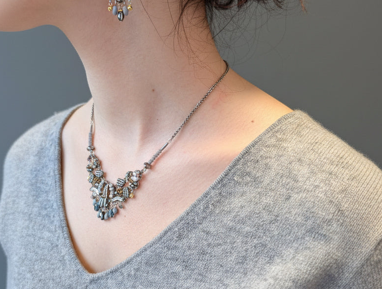 Shivering Moonlight Set, Moonlight Necklace.No 586.
