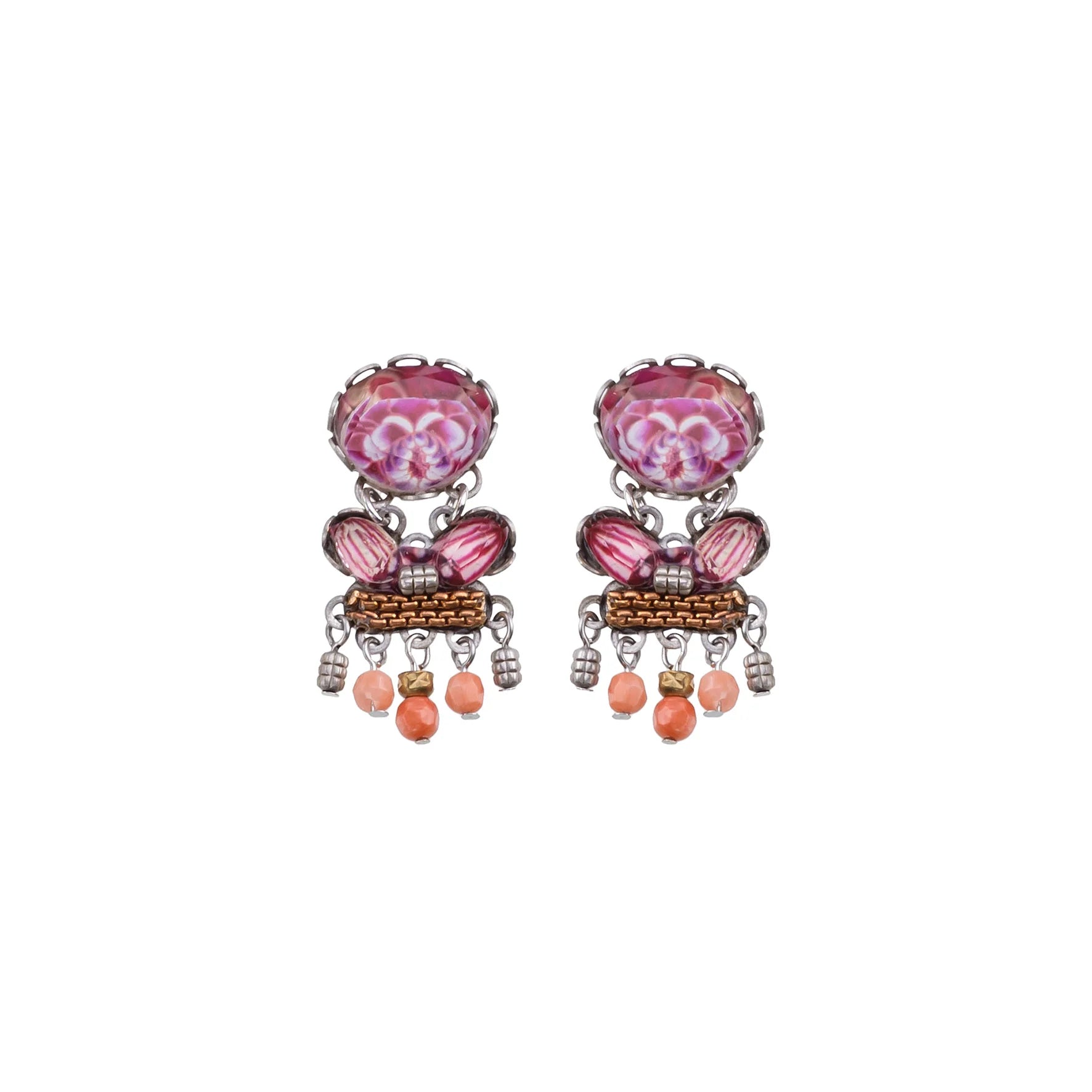 Small Earrings Rose Embrace Set, Carol