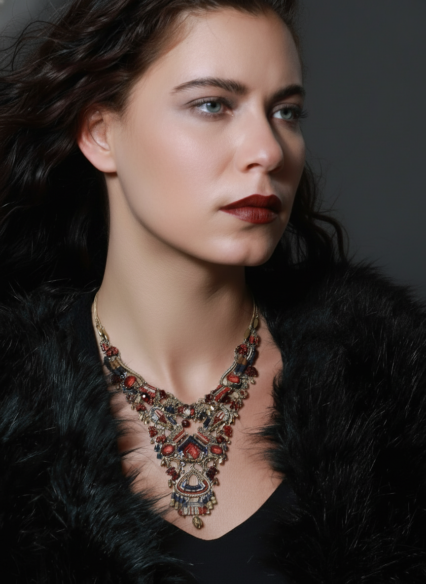 Noble Wine Set, Crimson Necklace. No:581.