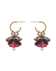 Small Hoop Earrings Embroidered Garden Set, Zara