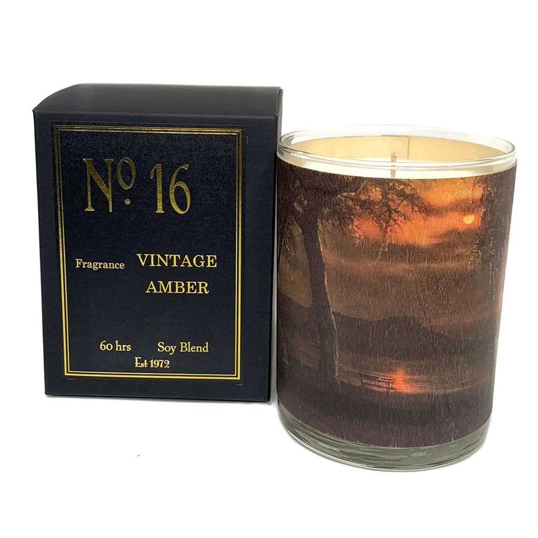 Spitfire Girl. No 16 Vintage Amber Wood Wrapped Candle