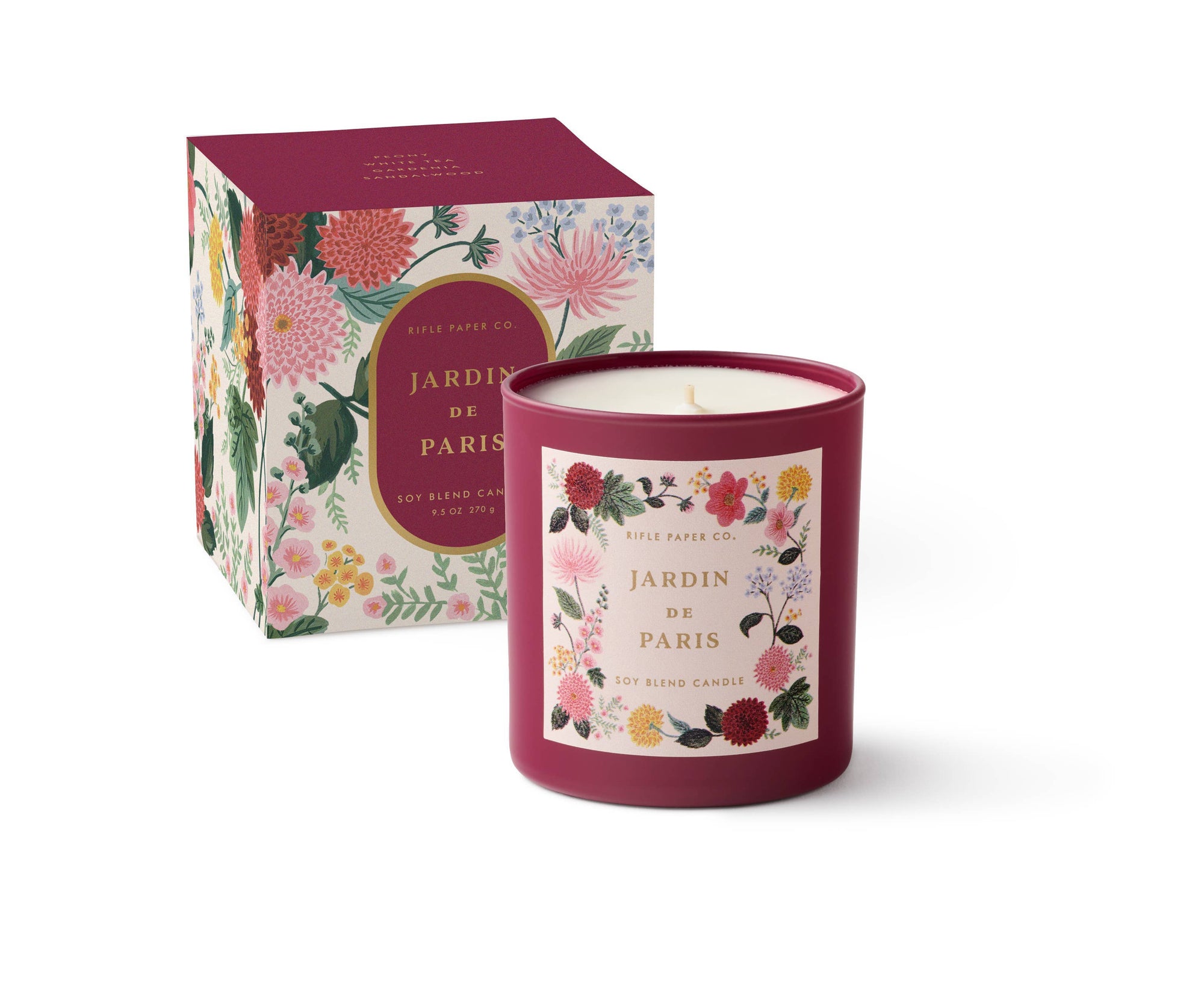 Rifle Paper Co. Dahlia Jardin de Paris 9 oz Glass Candle