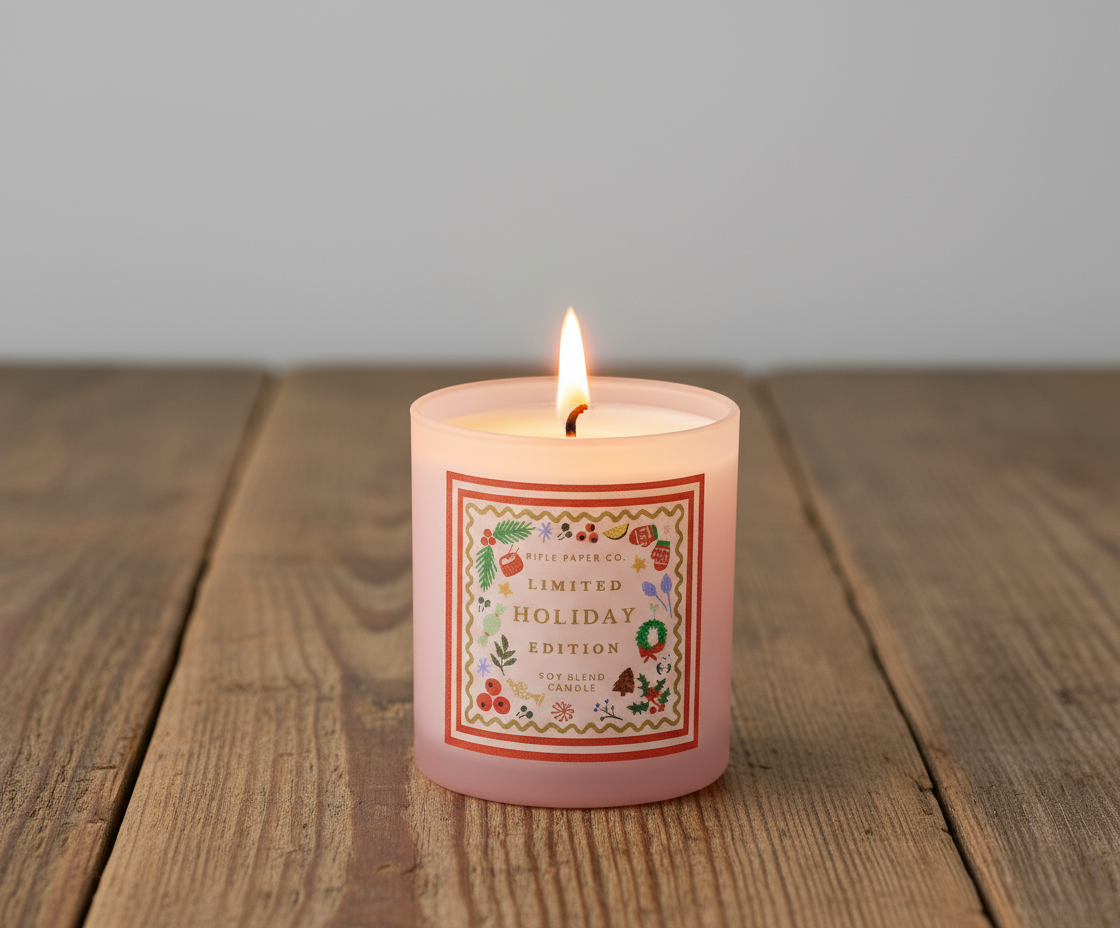 Rifle Paper Co.Holly Jolly Nutcracker Holiday 9oz Glass Candle
