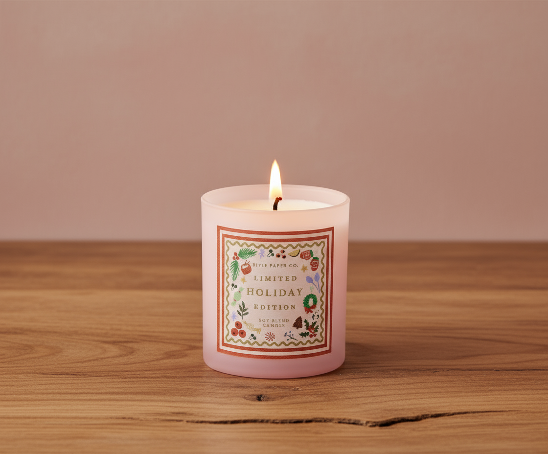 Rifle Paper Co.Holly Jolly Nutcracker Holiday 9oz Glass Candle