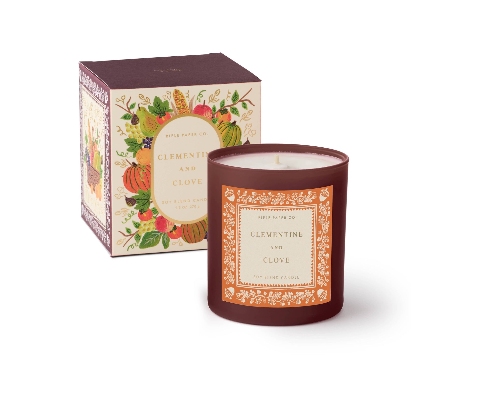 Rifle Paper Co. Clementine &amp; Clove 9 oz Glass Candle