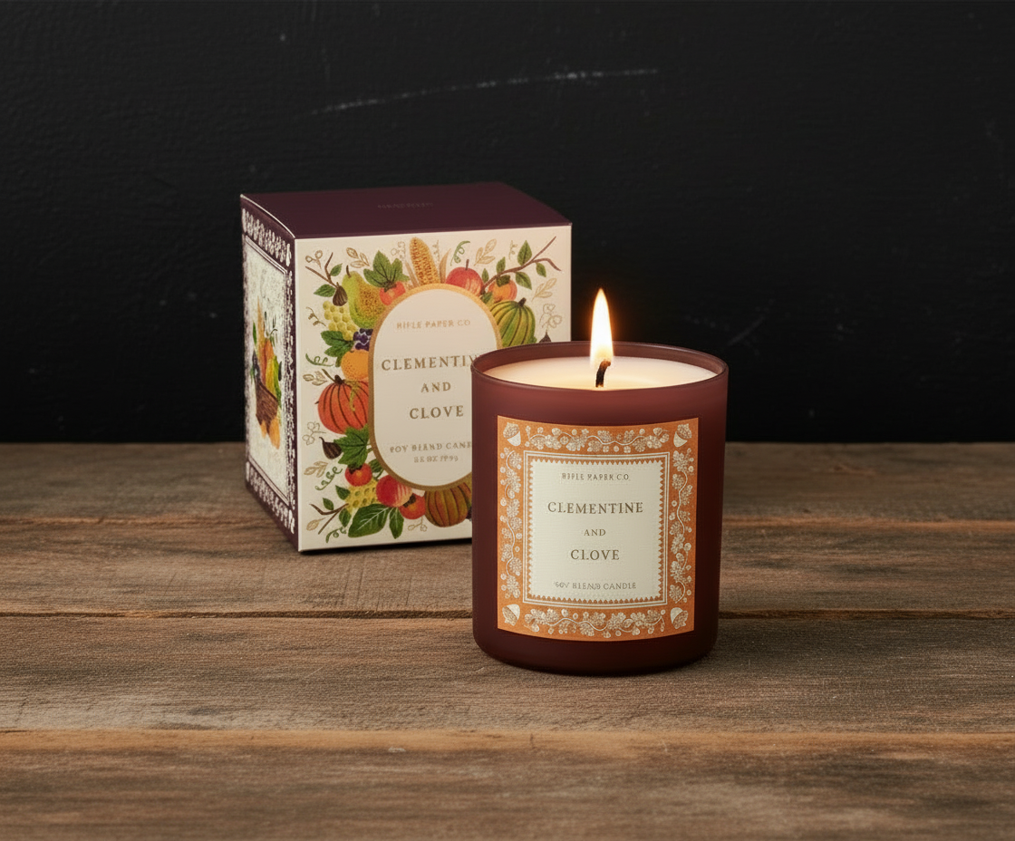 Rifle Paper Co. Clementine &amp; Clove 9 oz Glass Candle