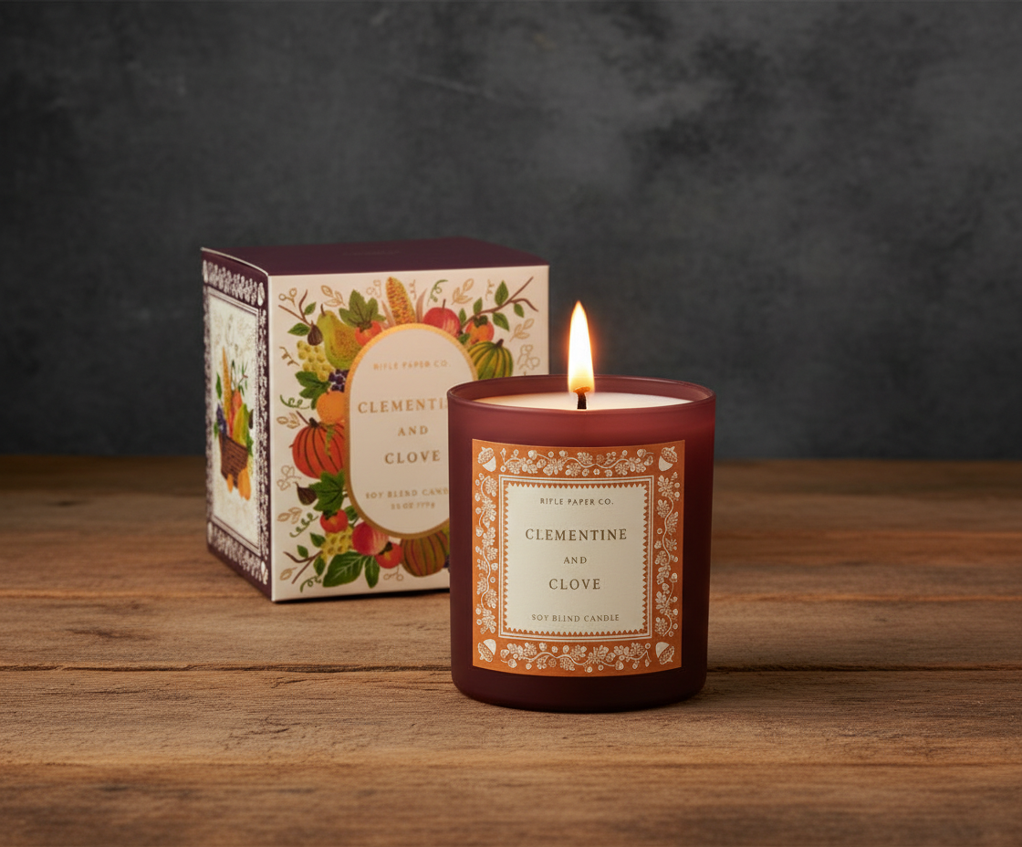 Rifle Paper Co. Clementine &amp; Clove 9 oz Glass Candle