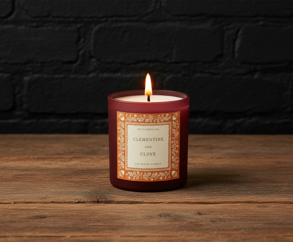 Rifle Paper Co. Clementine &amp; Clove 9 oz Glass Candle