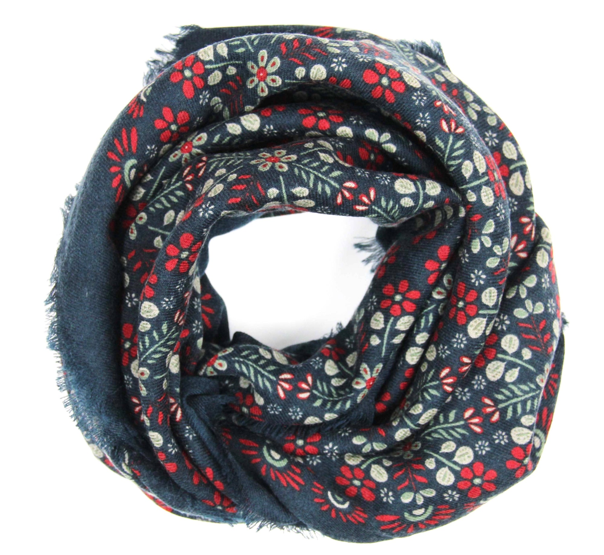 LES BELLES VAGABONDES. Agata Navy Wool Square