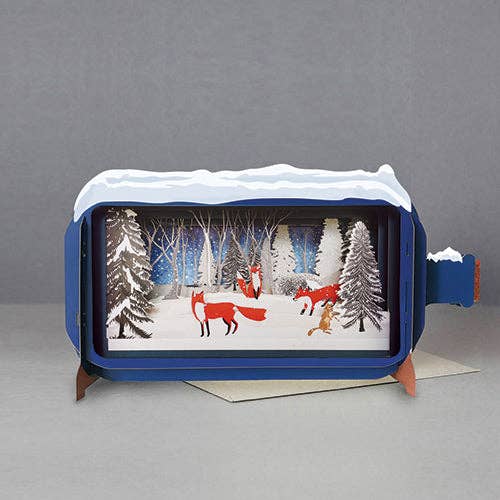 ALLJOY.3D Pop Up. Winter foxes.XMIB066