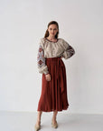 UKR. Embroidered Blouse Gorgani Beige