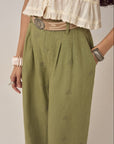 Otto Pant. Linen Twist  Moss