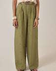 Otto Pant. Linen Twist  Moss
