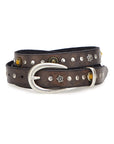 Belt. Multi-Studs. Leather. Color:Grigio. X2070 C0501